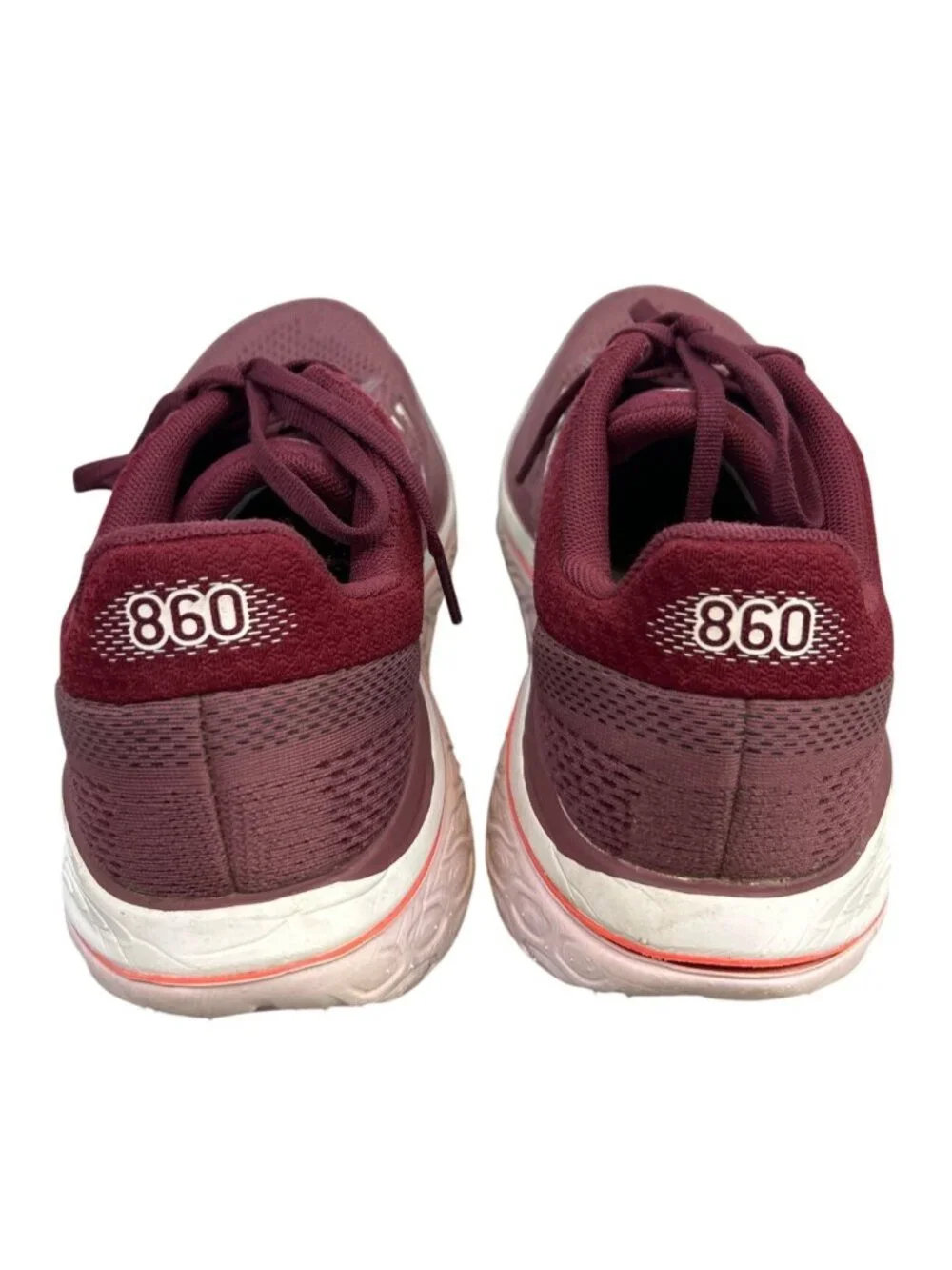 New Balance Fresh Foam X 860 Women's 9W Burgundy White Running Shoes Mesh